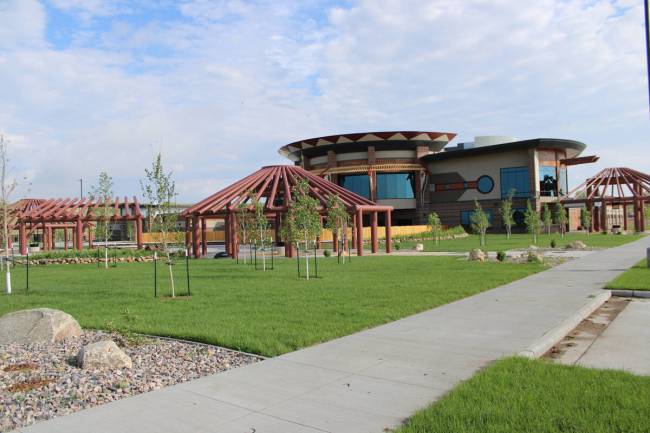 MHA Nation's yet-to-open new tribal headquarters in New Town, North Dakota.