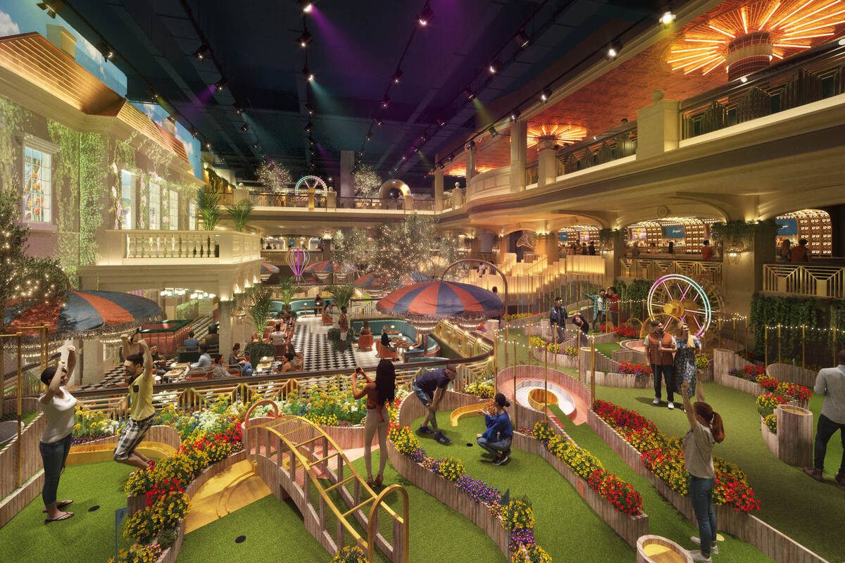 A rendering of the Swingers mini-golf course planned for Mandalay Bay. (Swingers)