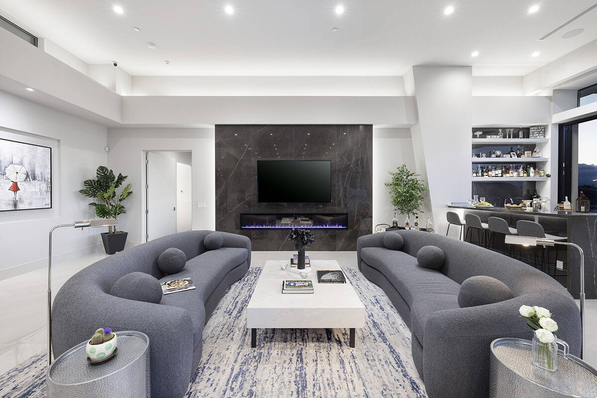 The living area. (Douglas Elliman Las Vegas)