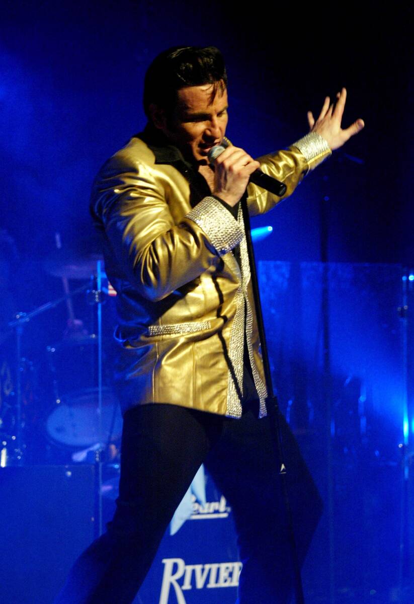 Rockin USA's Elvis, really Harry Shahoian at the Riviera April 14, 2002. (Craig L. Moran/Las Ve ...