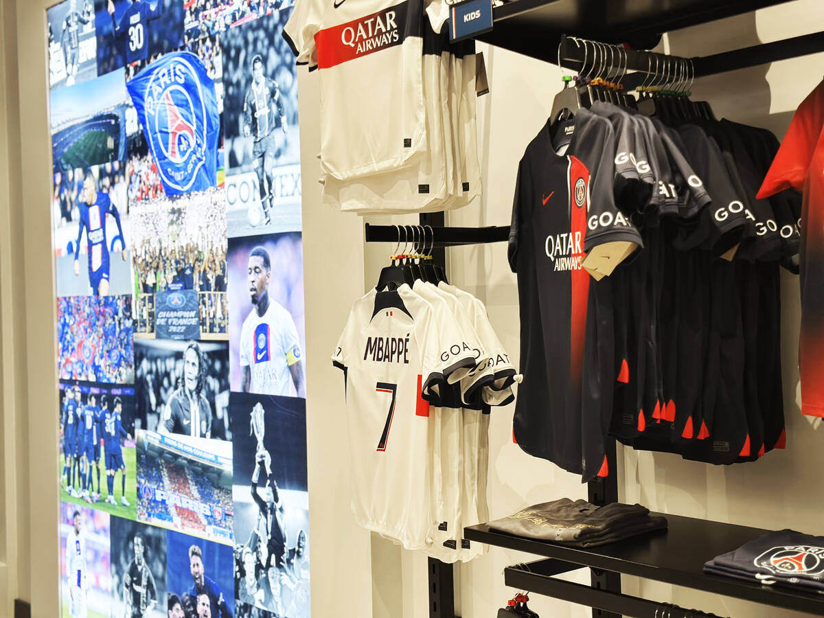 PSG store brings Mbappe, Neymar jerseys to Las Vegas Strip