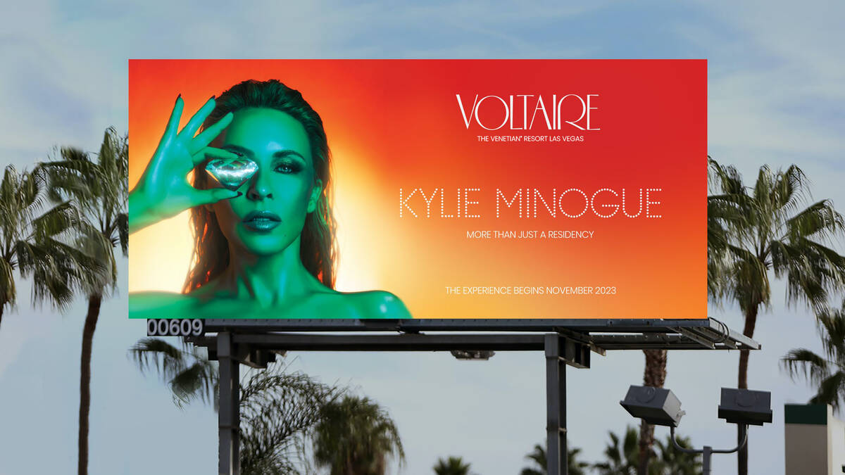 Kylie Minogue's residency production starts at The Venetian on Nov. 3, 2023.