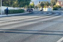 Police investigate a fatal motorcycle crash Friday, July 28, 2023, at North Valle Verde and Fox ...