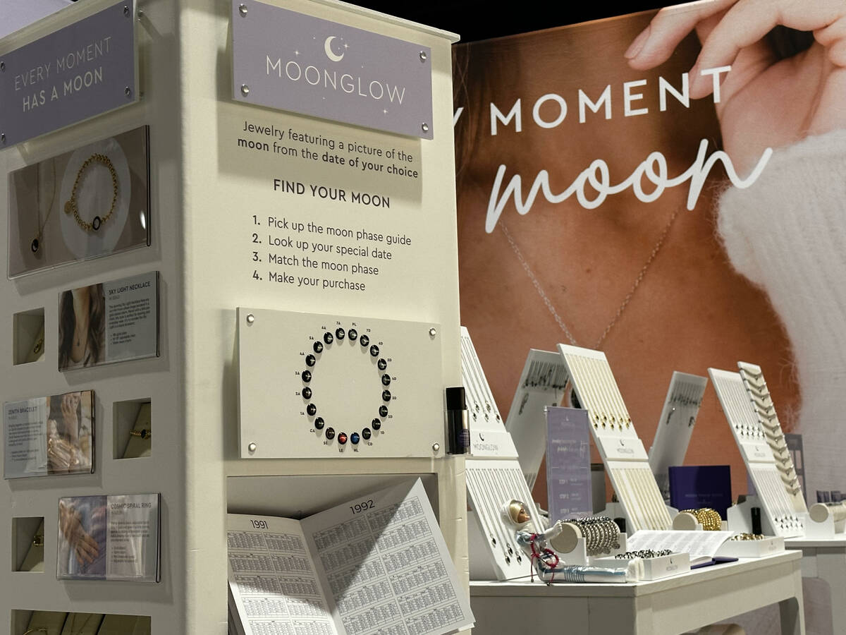 Moonglow, one company on the Summer Market’s show floor, makes jewelry and clothing products, ...