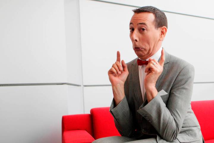 Actor Paul Reubens portraying Pee-wee Herman poses for a portrait while promoting "The Pee ...