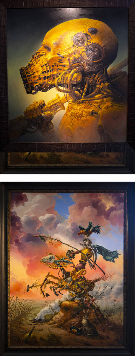 Violence, beauty, oddity. Top: “Legion Sniper,” by Poland’s Dariusz Zawadzki. Bottom: “ ...