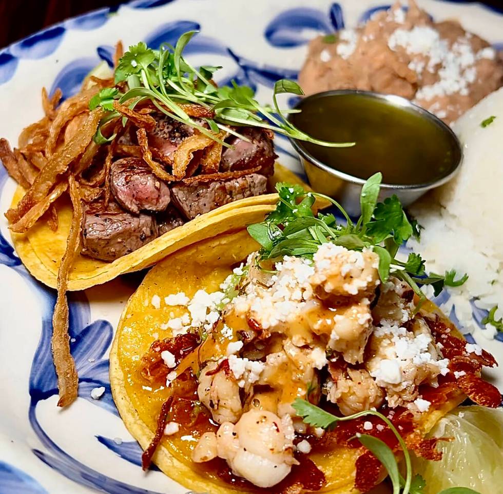 The lobster and filet tacos special from El Dorado Cantina in Las Vegas. (El Dorado Cantina)