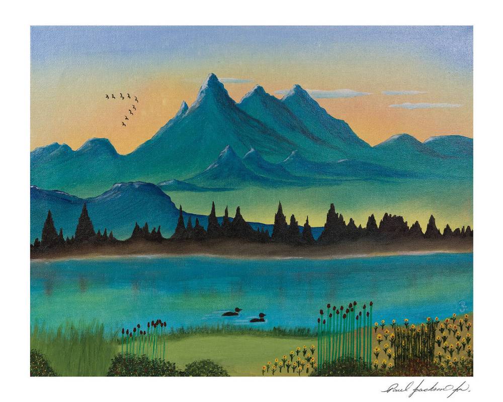 Paul Jackson, a Fort Mojave tribal elder, paints to teach children and adults about the importa ...