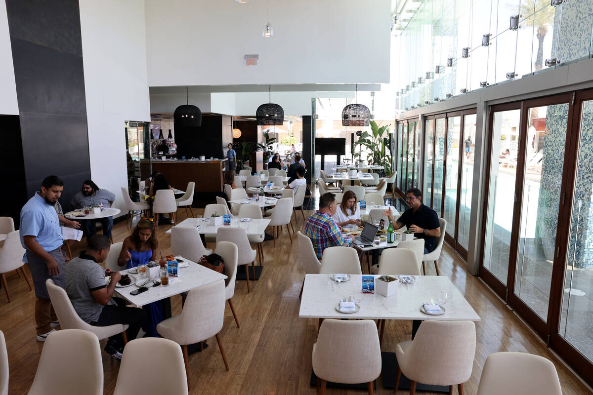 Laguna Pool House & Kitchen at Palms Place in Las Vegas is shown Friday, July 7, 2023. (K.M ...