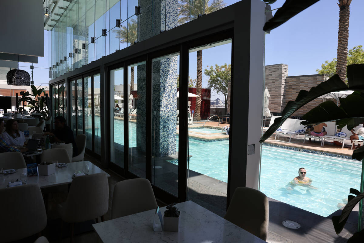Laguna Pool House & Kitchen at Palms Place in Las Vegas is shown Friday, July 7, 2023. (K.M ...