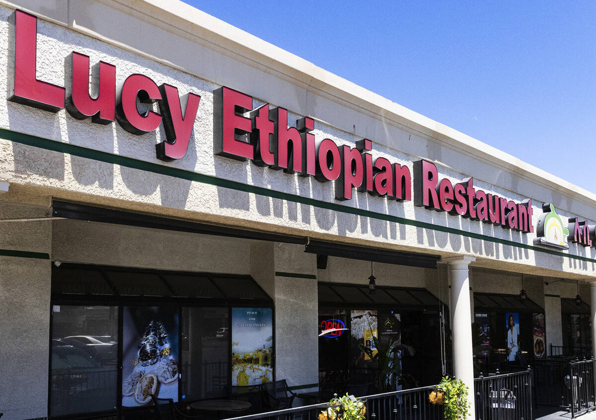 Lucy Ethiopian Restaurant at 4850 W Flamingo Road is seen, on Tuesday, July 25, 2023, in Las Ve ...