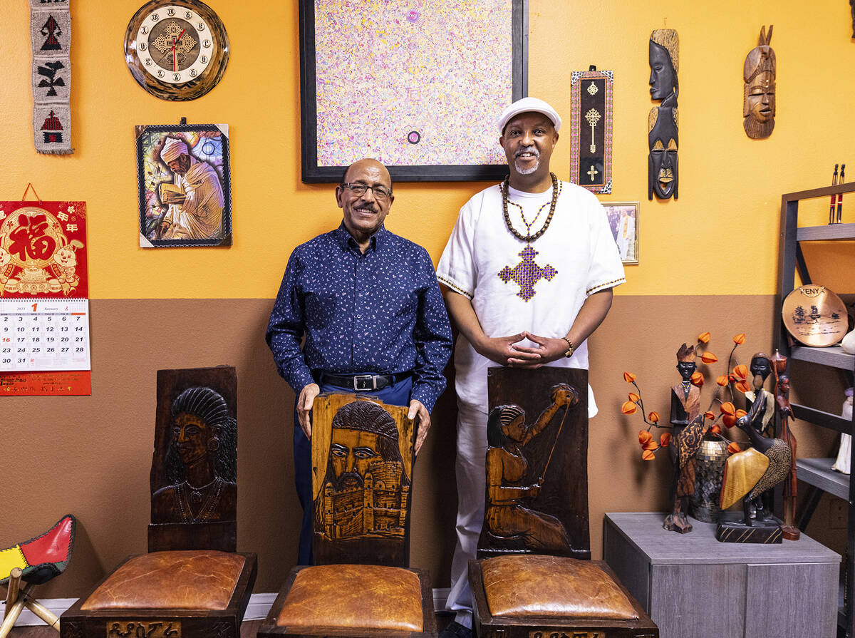 Girma Zaid, left, the Little Ethiopia project chair, and Teklu Tesfaye, the project’s se ...