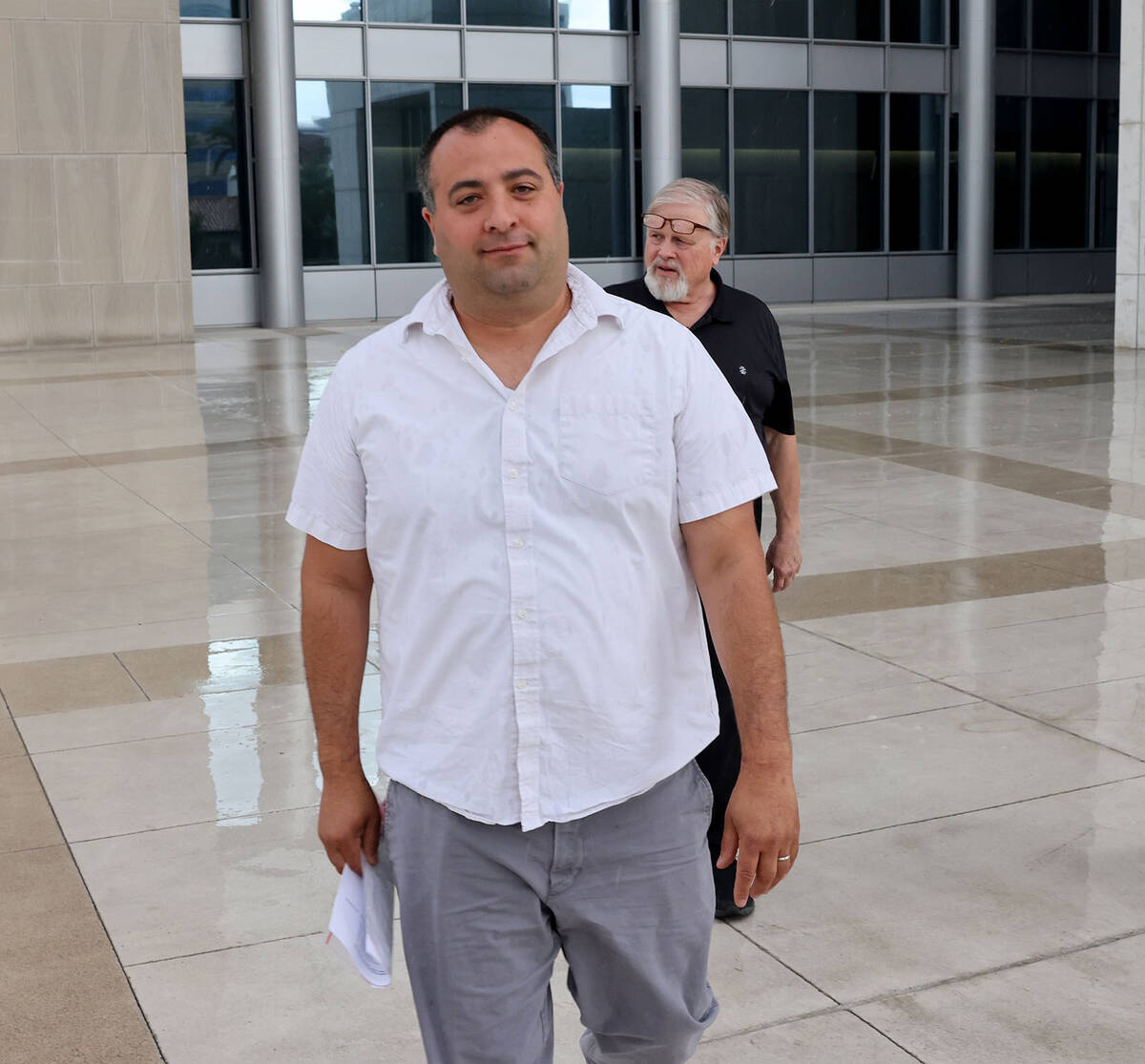 Nye County Sheriff’s Office Capt. David Boruchowitz walks out of the Lloyd George U.S. C ...