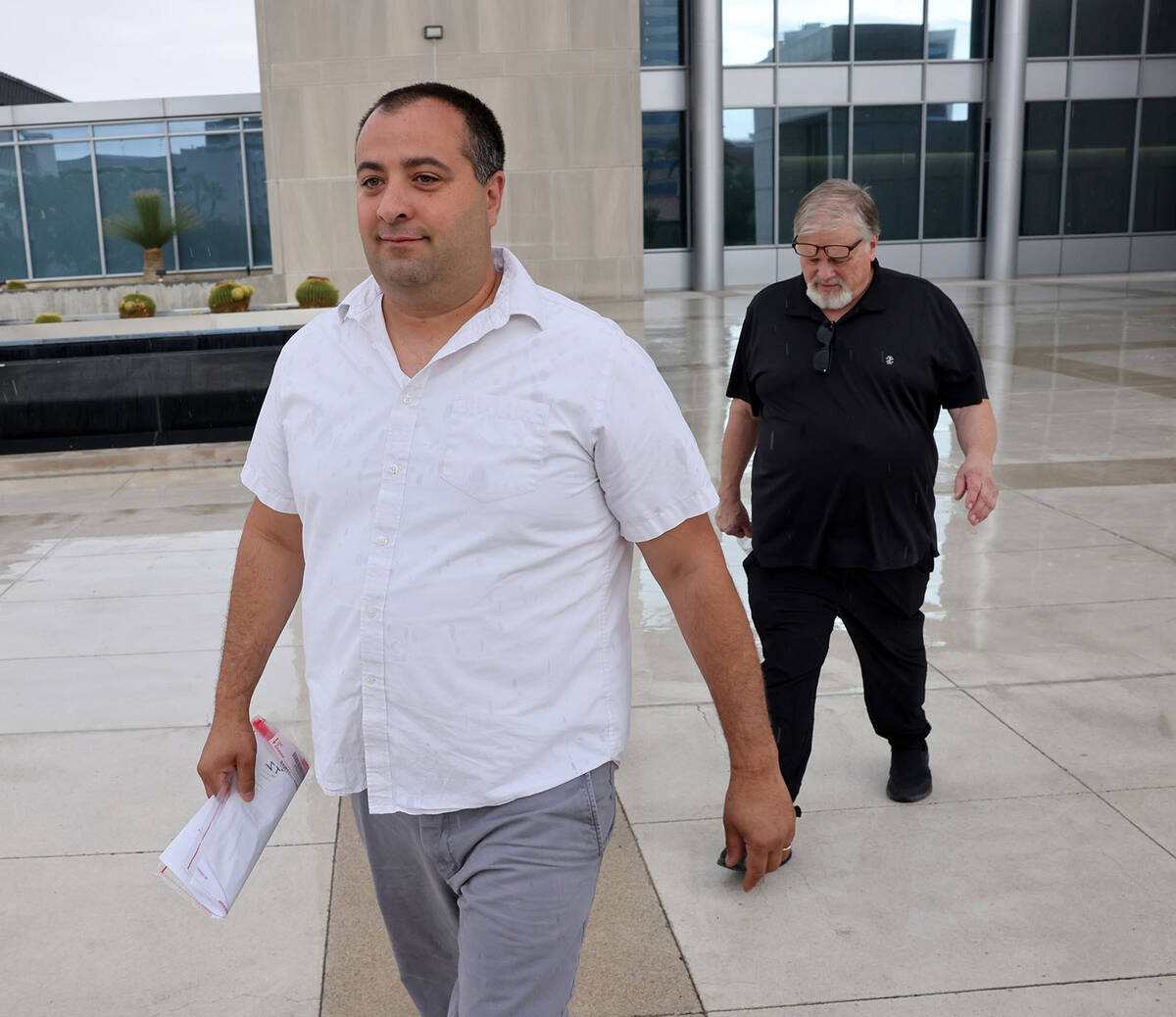 Nye County Sheriff’s Office Capt. David Boruchowitz walks out of the Lloyd George U.S. C ...