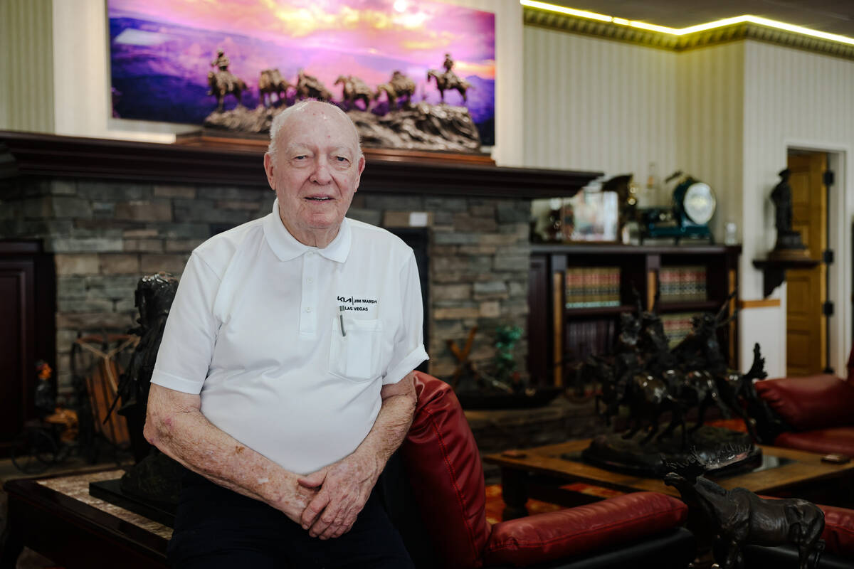 Jim Marsh, owner of Jim Marsh Automotive, at his Kia dealership in Las Vegas on July 31, 2023. ...