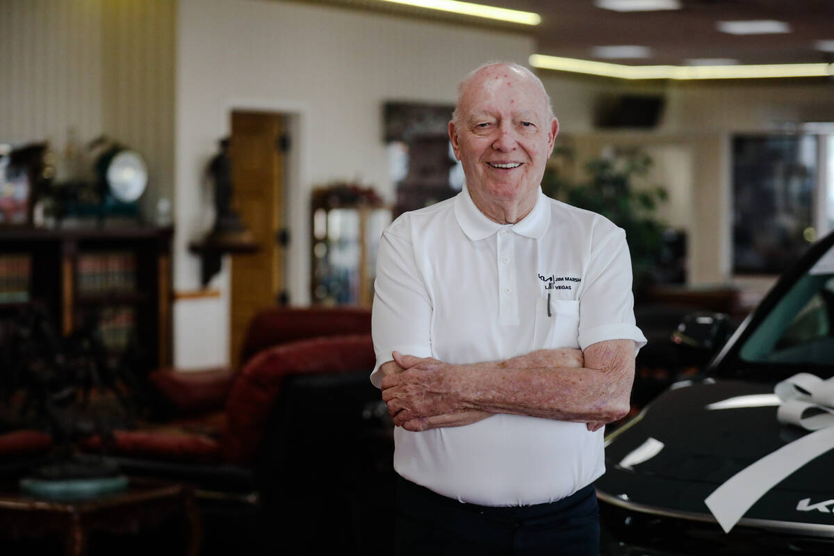 Jim Marsh, owner of Jim Marsh Automotive, at his Kia dealership in Las Vegas on Monday, July 31 ...