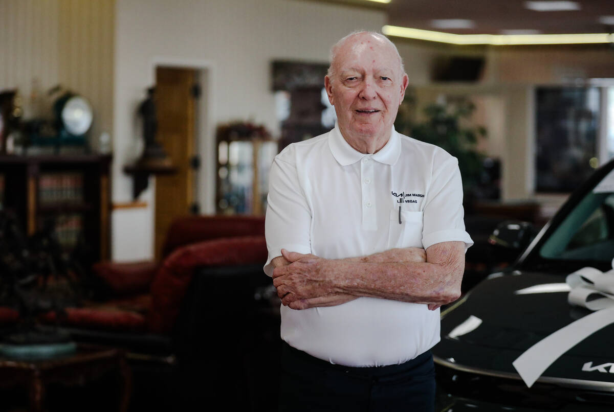 Jim Marsh, owner of Jim Marsh Automotive, at his Kia dealership in Las Vegas on Monday, July 31 ...