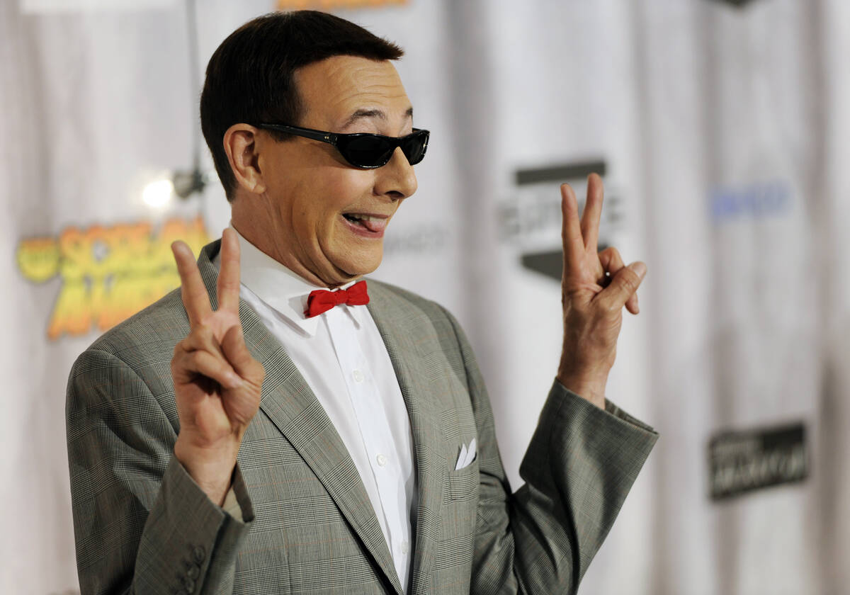 Paul Reubens, recipient of the Visionary Award, poses in character as Pee-wee Herman at the 201 ...