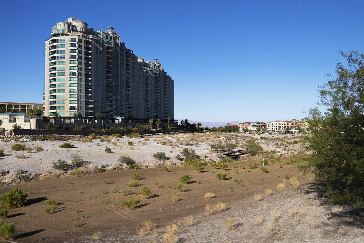 The land where the now defunct Badlands Golf Course lies empty, seen in September 2021 in Las V ...