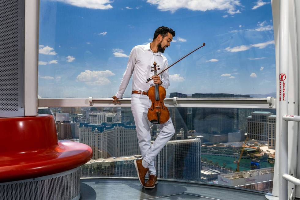 Omar Shelly plays viola with the Las Vegas Philharmonic and enjoys the view from the High Rolle ...