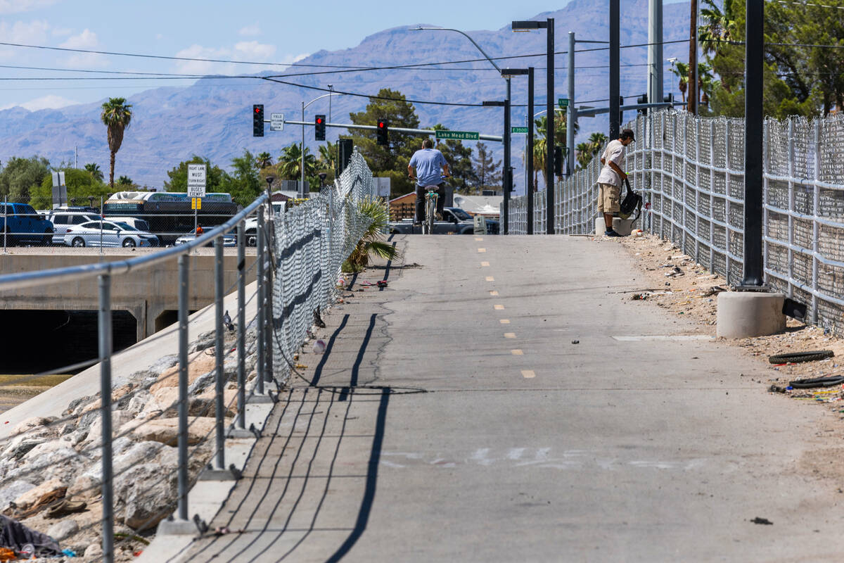 Bicycle and pedestrian path near where Angel Naranjo recently died from injuries to his neck wh ...