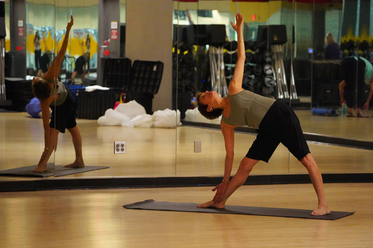 Diane Rosenstein, 72, in triangle pose at 24 Hour Fitness. Rosenstein, a yoga instructor for 30 ...