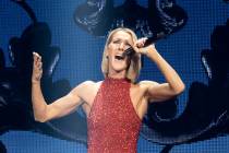 Singer Celine Dion performs during her Courage tour in Quebec City on Sept. 18, 2019. Dion has ...