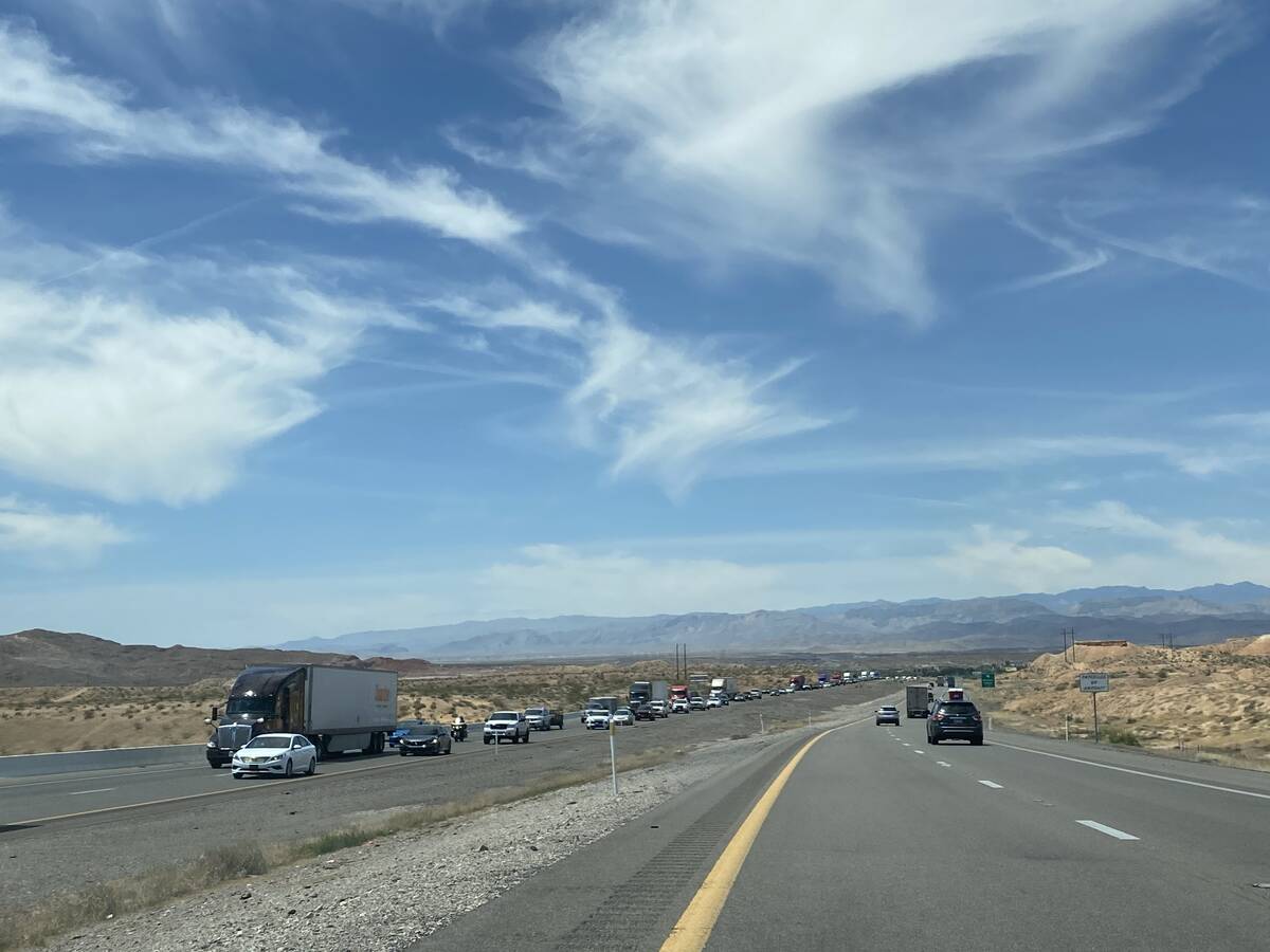Interstate 15 near Glendale, Nevada on May 16, 2020. (Mick Akers/Las Vegas Review-Journal.)