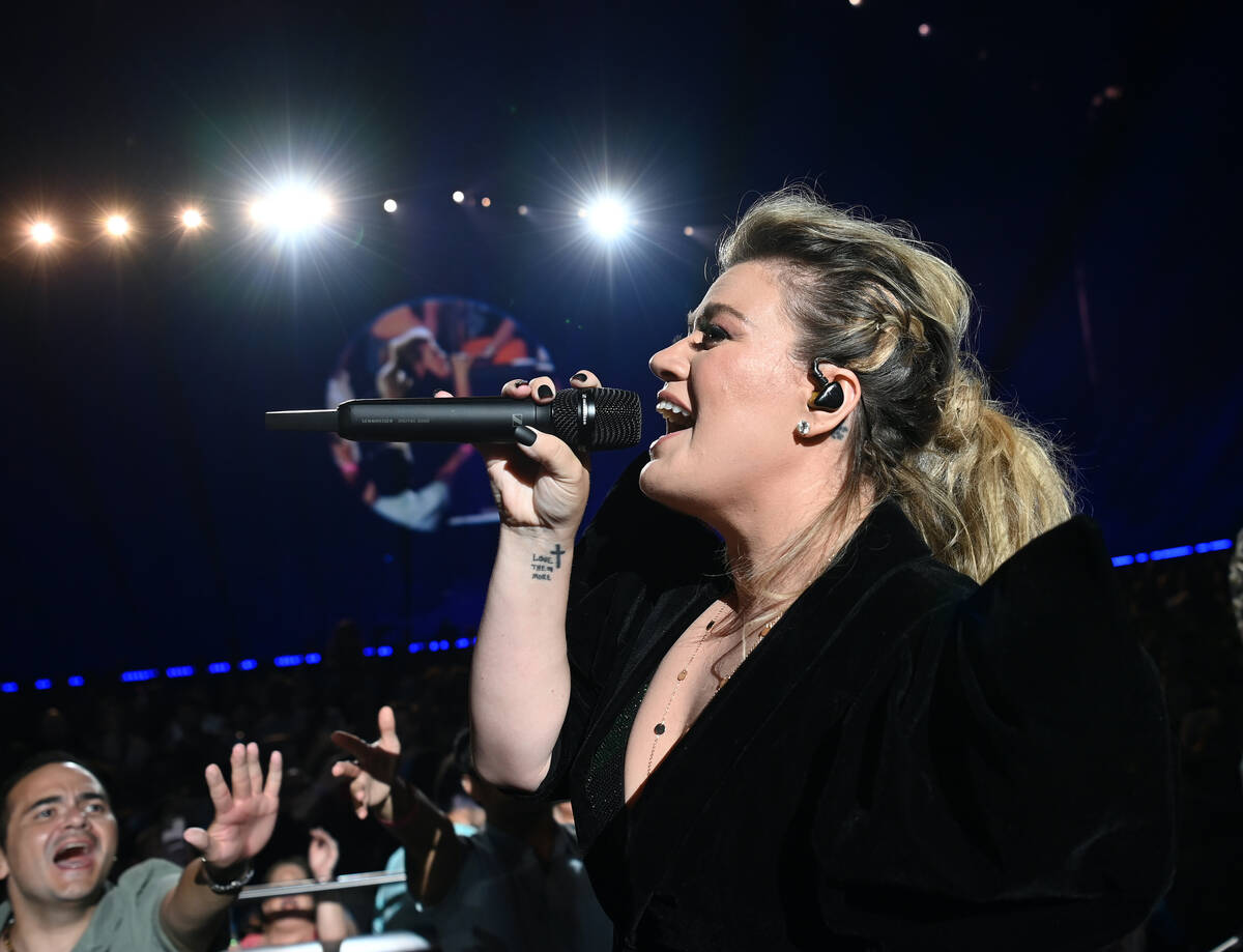 Kelly Clarkson performs at Bakkt Theater at Planet Hollywood on July 28, 2023 in Las Vegas. (Ph ...