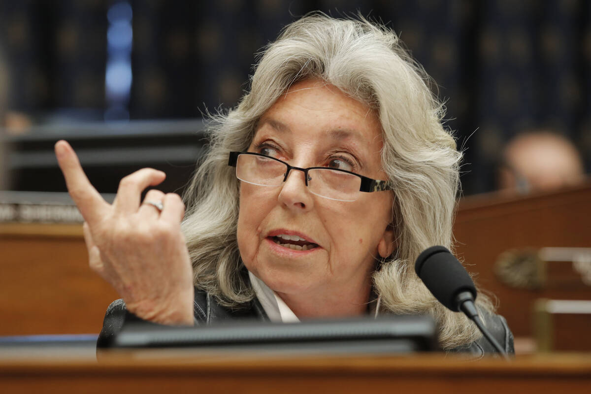 FILE - U.S. Rep. Dina Titus, D-Nev., speaks during a House Foreign Affairs Committee hearing in ...