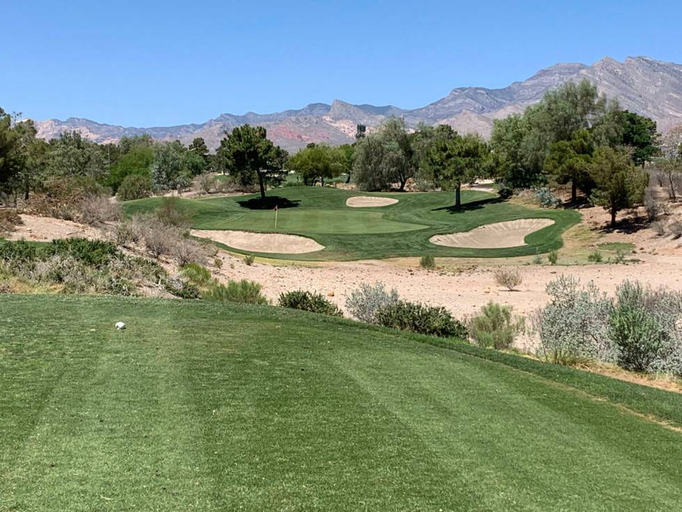 The fourth hole on the Mountain course at Angel Park. (Greg Robertson/Las Vegas Review-Journal)