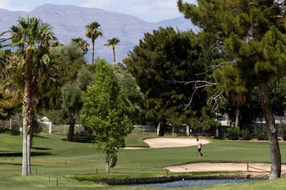 The 13th hole at Las Vegas National Golf Club on Thursday, Aug. 17, 2023, in Las Vegas. (Ellen ...