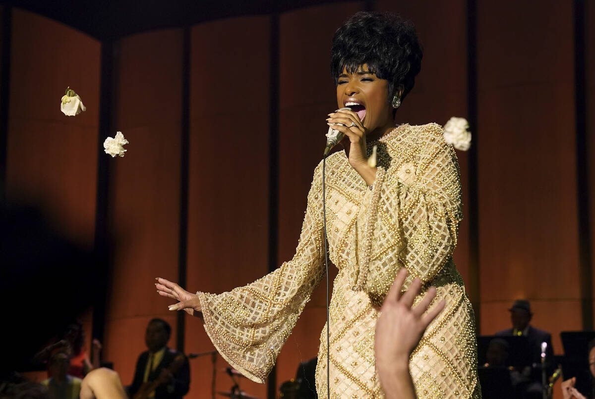 Jennifer Hudson as Aretha Franklin in a scene from "Respect." (Quantrell D. Colbert/MGM via AP)