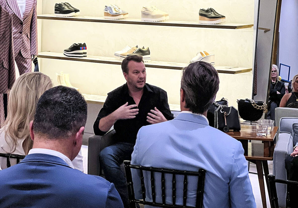 Michael Gardner speaks at a recent event titled "The Future of Luxury Sustainability" as part o ...