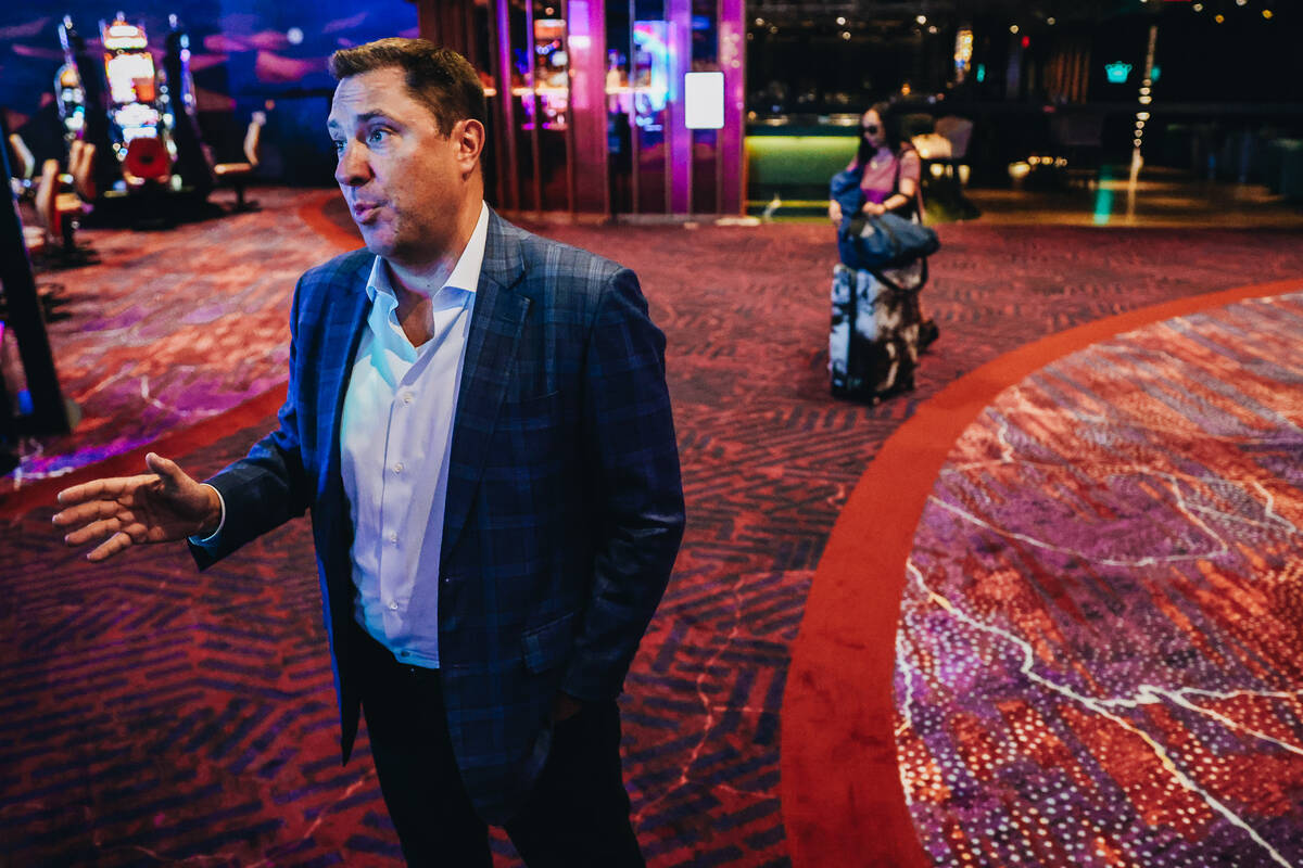 Virgin Hotels Las Vegas president Cliff Atkinson speaks with the Las Vegas Review-Journal insid ...