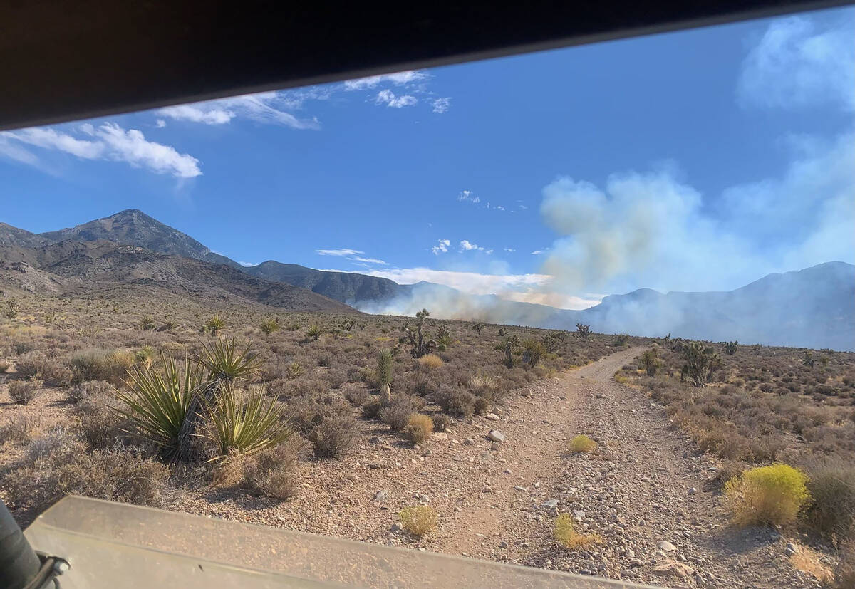About 15 acres have burned in a wildfire in the northwest end of the Humboldt Toiyabe National ...