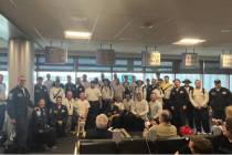 Members of Nevada Task Force-1 at Harry Reid International Airport before their departure for M ...