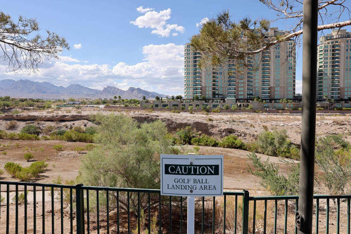 The defunct Badlands golf course is shown near the corner of Rampart Boulevard and Alta Drive i ...
