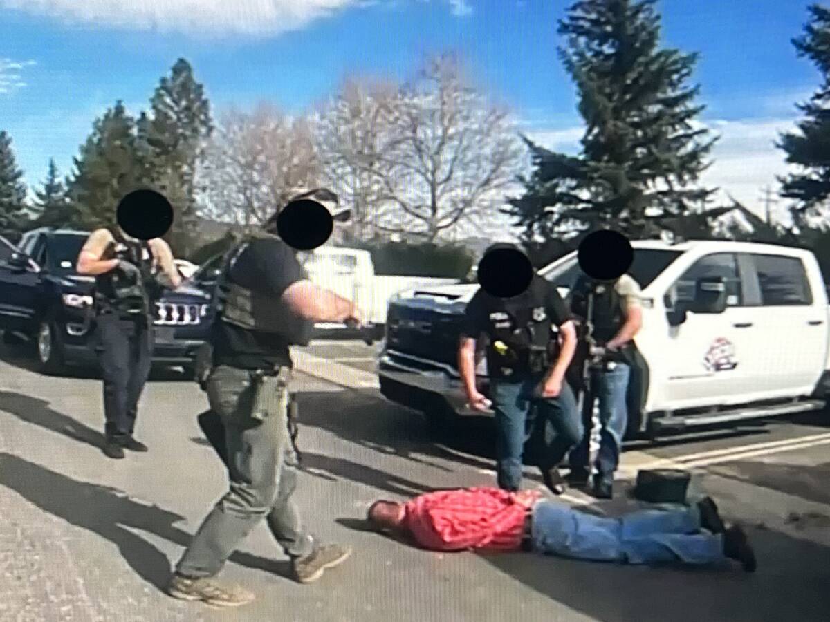 Lyon County sheriff’s officials arrest Troy Driver on March 29, 2022. (courtesy of Lyon Count ...