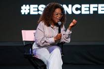 Oprah Winfrey appears at the Essence Festival of Culture on Friday, June 30, 2023, at the Ernes ...