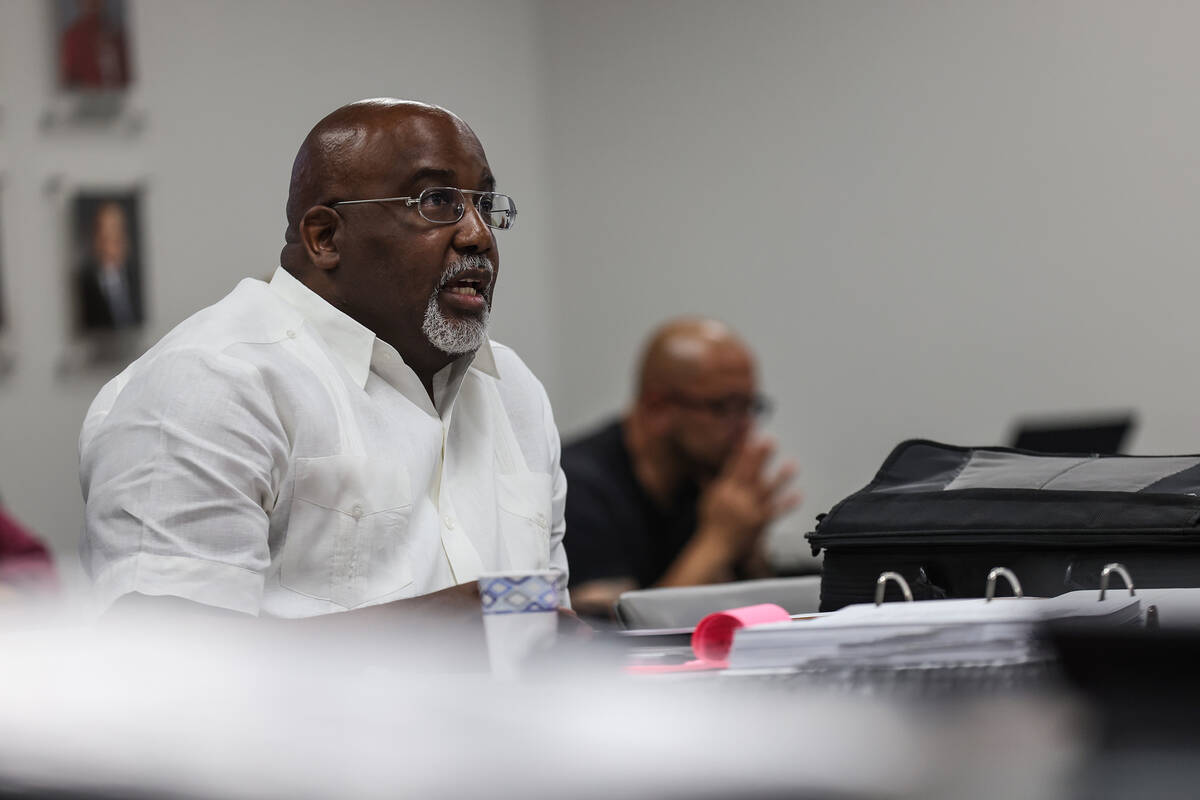 Dr. George Chambers, a local OB-GYN, speaks during a hearing regarding a sexual misconduct comp ...