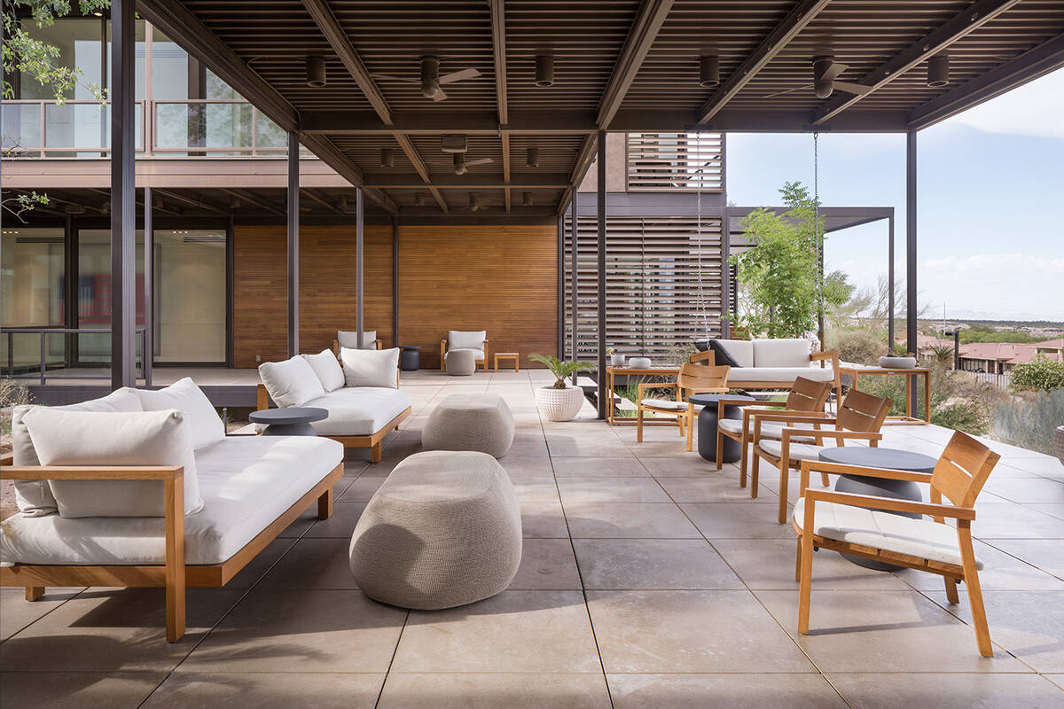 The outdoor patio features ample seating. (IS Luxury)
