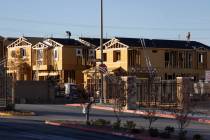 New home construction in the Skye Canyon Master Planned Community in Las Vegas is seen on Monda ...