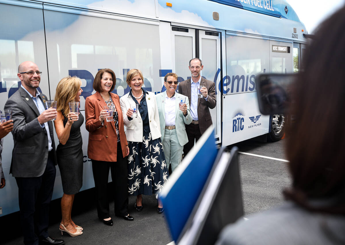 Las Vegas Councilman Brian Knudsen, from left, Regional Transportation Commission of Southern N ...