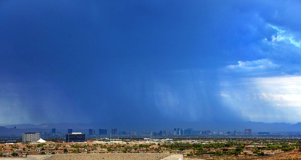 Storms move across the area and dump lots of rain about the central part of the city on Friday, ...