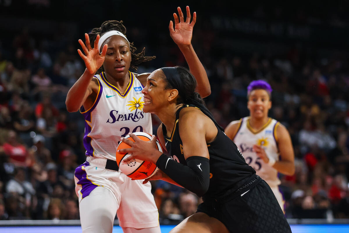 Aces lose to Sparks, snapping regular-season home winning streak