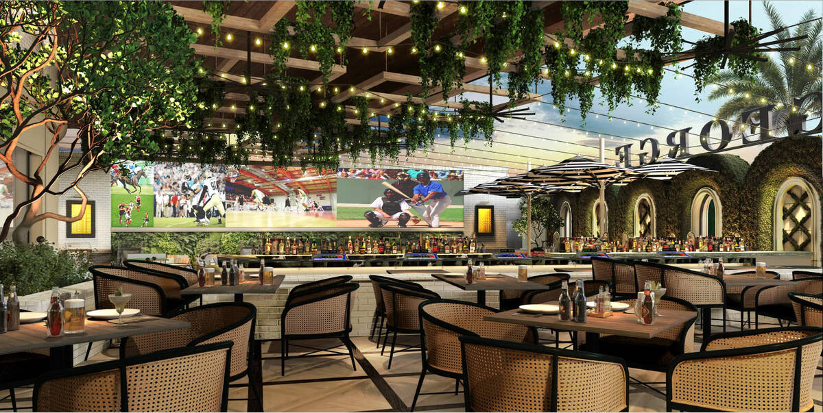 A rendering of a dining area of The George Sportsmen's Lounge, which is going into the Durango ...