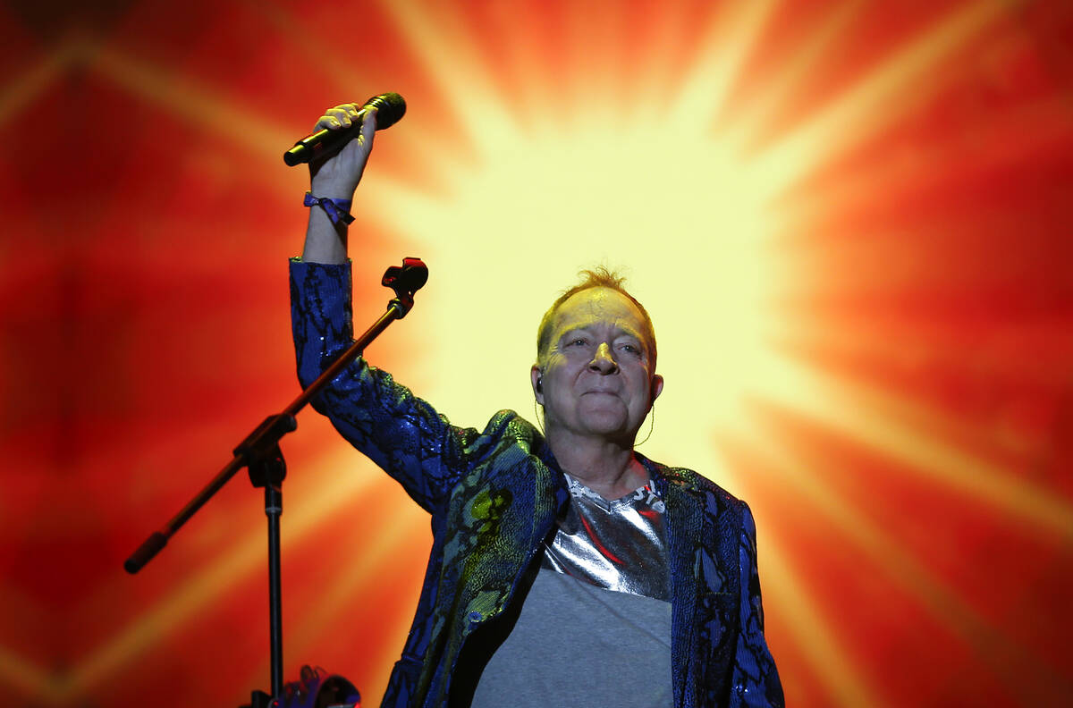 Fred Schneider of the American new wave rock band The B-52s, performs during the Corona Capital ...