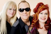 Founding members of The B-52s, shown in a promotional photo as they perform Friday, Saturday an ...