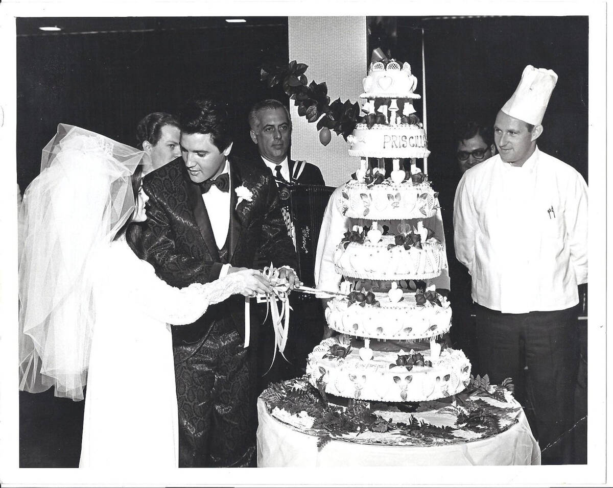 The wedding cake from the 1967 Las Vegas wedding of Elvis and Priscilla Presley is being replic ...
